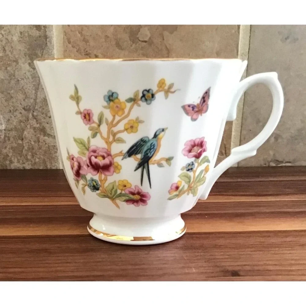 Duchess Blue Bird Teacup and Saucer Set Fine Bone China England Traditional